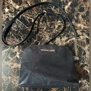 Black Glitter Micheal Kors Crossbody Bag